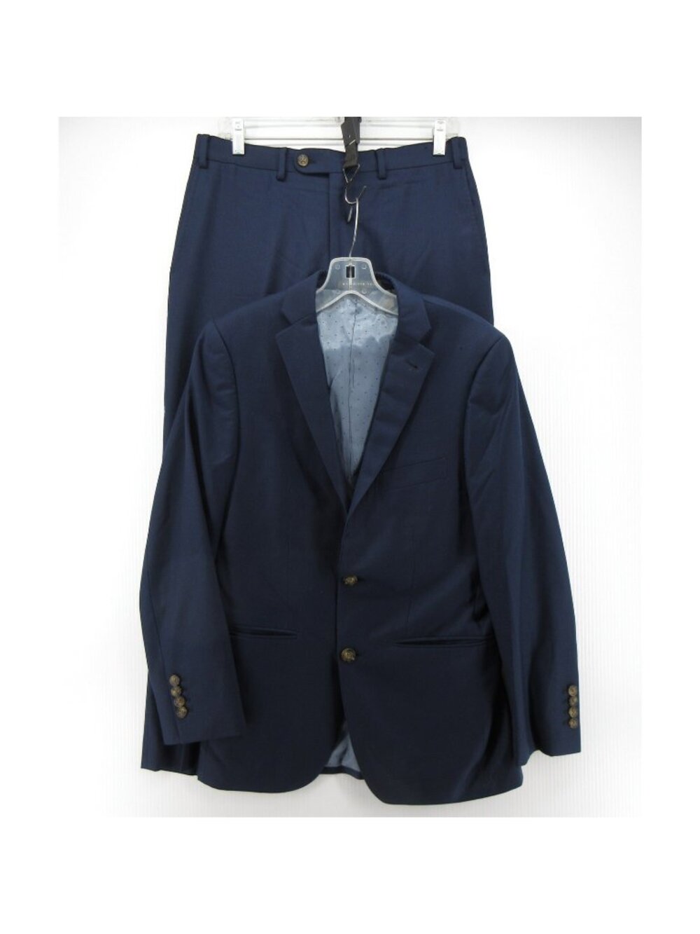Indochino Suit 36 S Navy Wool Custom Tailored Solid 31X28 Lined Preppy